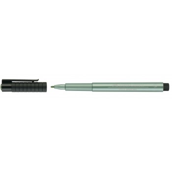 Pitt artist pen verde metalizat faber-castell