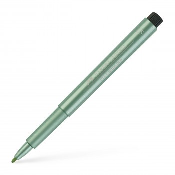 Pitt artist pen verde metalizat faber-castell