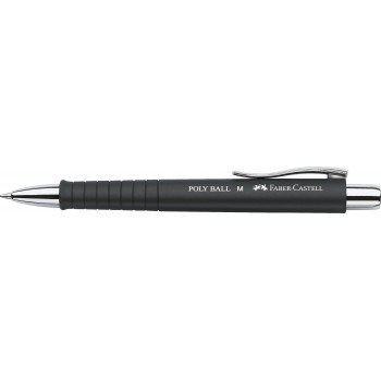 Pix cu mecanism si grip negru poly ball faber-castell