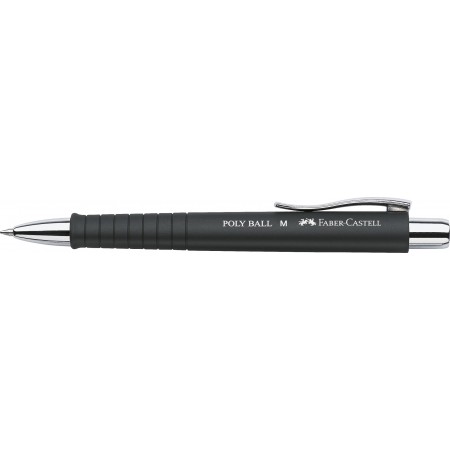 Pix cu mecanism si grip negru poly ball faber-castell