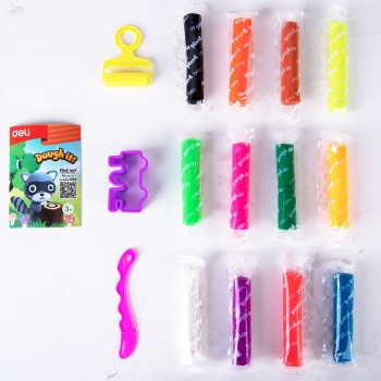 Plastilina soft airdry galetusa 12 culori 140g deli