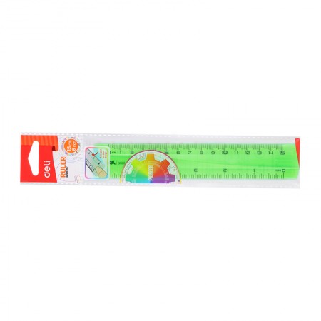 Rigla 15cm color deli