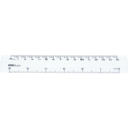 Rigla 15cm transparenta deli