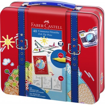 Carioca 40 culori connector valiza faber-castell