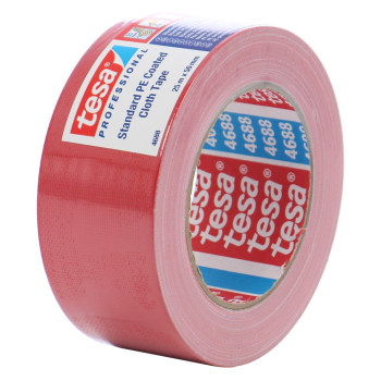 Banda adeziva textila rosie 25m*50mm tesa