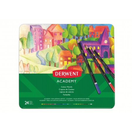 Creioane colorate 12 culori derwent academy