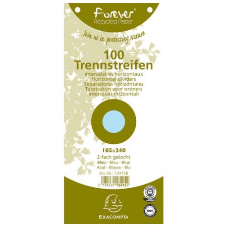 Separatoare carton 105 x 240 mm albastre exacompta