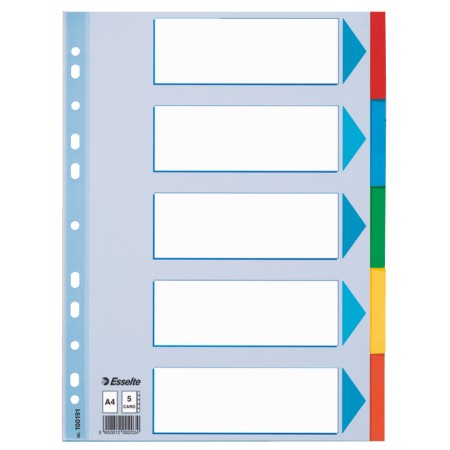 Separatoare index carton 5 coli standard esselte