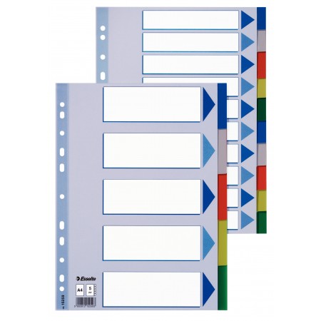 Separatoare index plastic 5 culori esselte
