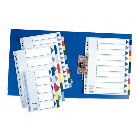 Separatoare index plastic 6 culori esselte