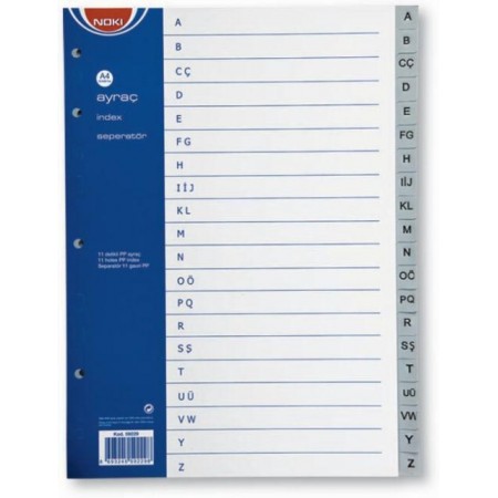 Separatoare index plastic a-z noki