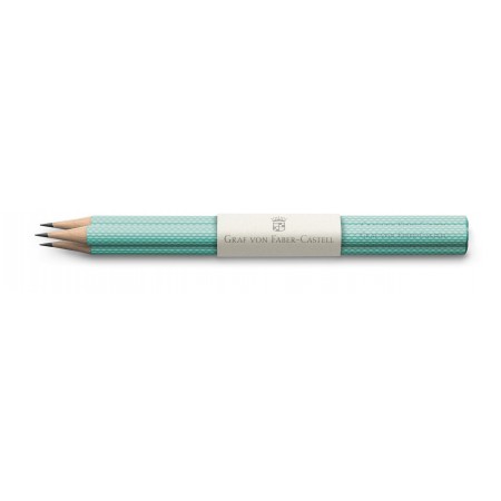 Set 3 buc creion grafit guilloche turcoaz graf von faber-castell Set 3 buc creion grafit guilloche turcoaz graf von faber-castell