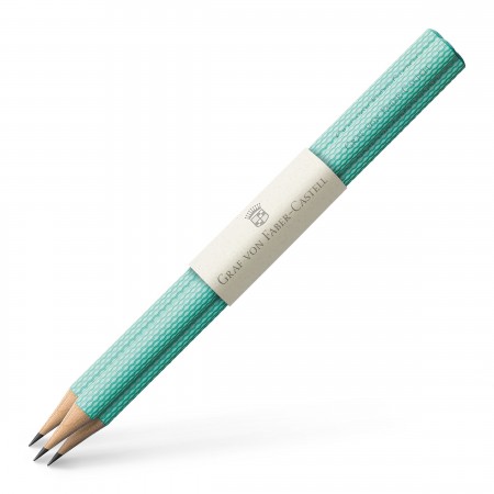 Set 3 buc creion grafit guilloche turcoaz graf von faber-castell Set 3 buc creion grafit guilloche turcoaz graf von faber-castell