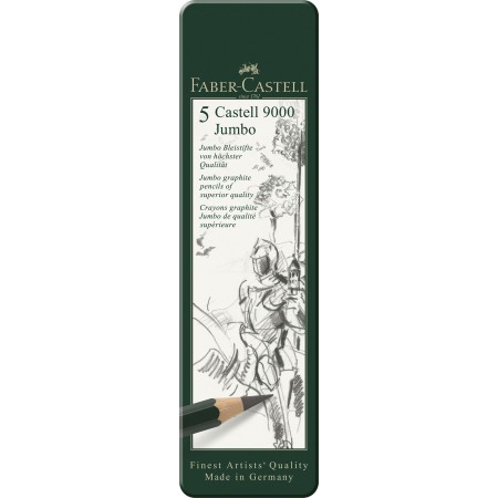 Set 5 buc creion grafit castell jumbo faber-castell