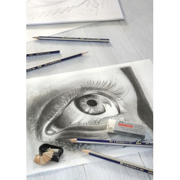 Set 6 creion grafit diverse tarii goldfaber+ radiera+ascutitoare