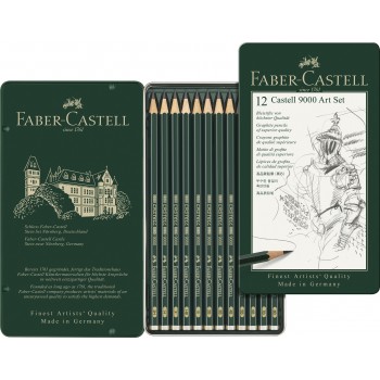 Set arta 12 buc creion grafit castell 9000 faber-castell Set arta 12 buc creion grafit castell 9000 faber-castell