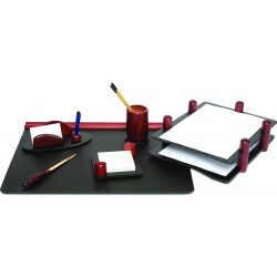Set de birou din lemn mahon 6 piese