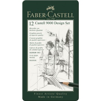 Set design 12 buc creion grafit castell 9000 faber-castell