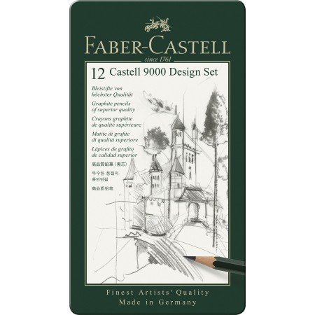 Set design 12 buc creion grafit castell 9000 faber-castell