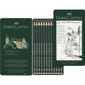 Set design 12 buc creion grafit castell 9000 faber-castell