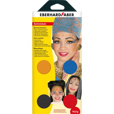 Set pictura pentru fata 4 culori + pensula oriental eberhard fab Set pictura pentru fata 4 culori + pensula oriental eberhard fab
