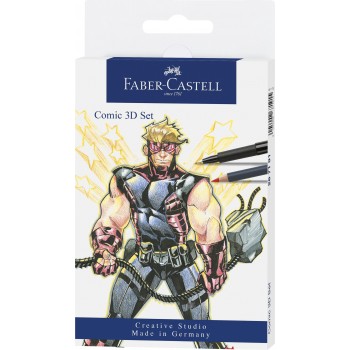 Set pitt artist pen comic 11 piese faber-castell