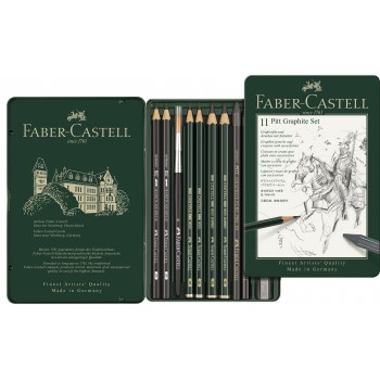 Set pitt monochrome grafit 11 buc faber-castell