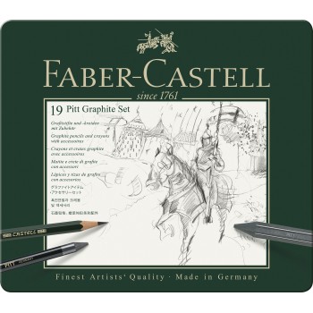 Set pitt monochrome grafit 19 buc faber-castell
