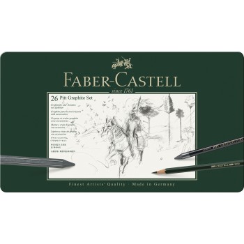Set pitt monochrome grafit 26 buc faber-castell