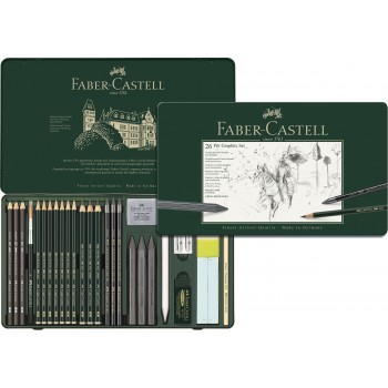 Set pitt monochrome grafit 26 buc faber-castell
