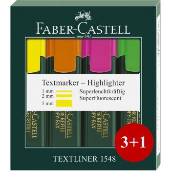 Textmarker set 3+1 1548 faber-castell