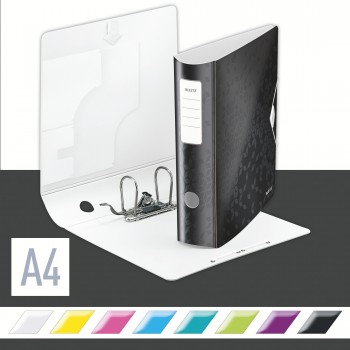 Biblioraft plastifiat 8.2 cm 180grade negru active wow leitz