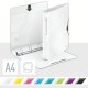 Caiet mecanic a4 4 inele 30mm/52mm alb softclick leitz