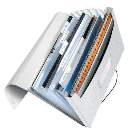 Mapa plastic 6 compartimente alb tip proiect wow leitz Mapa plastic 6 compartimente alb tip proiect wow leitz