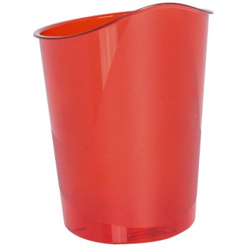 Suport instrumente de scris rosu transparent g2desk fellowes