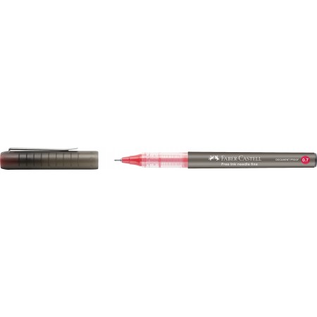 Roller free ink needle 0.7mm rosu faber-castell