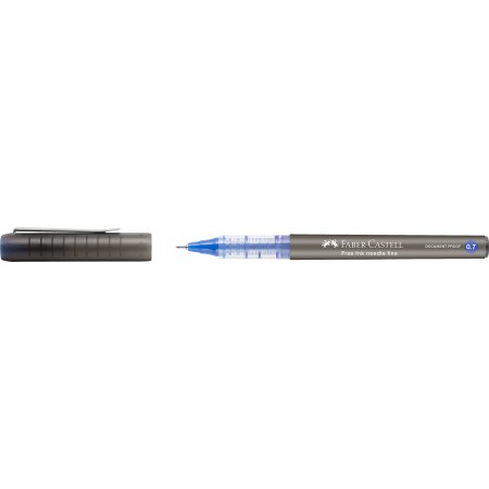 Roller free ink needle 0.7mm albastru faber-castell