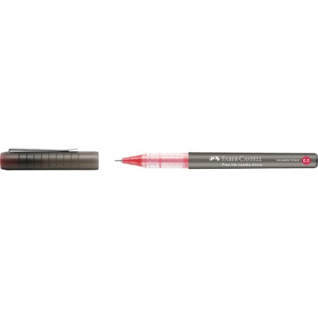 Roller free ink needle 0.5mm rosu faber-castell