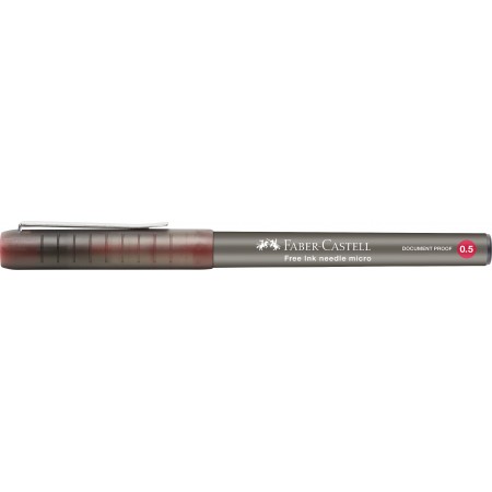 Roller free ink needle 0.5mm rosu faber-castell