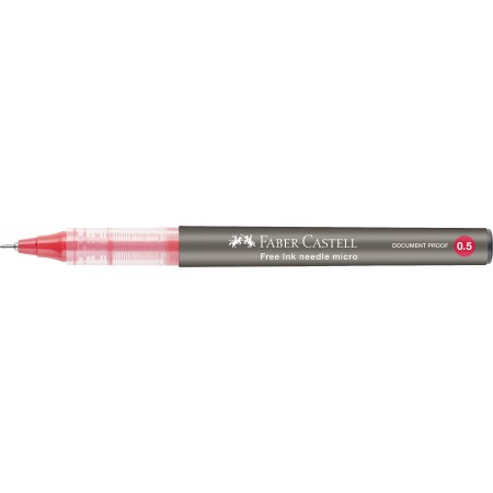 Roller free ink needle 0.5mm rosu faber-castell