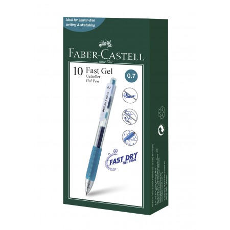 Pix cu gel 0.7mm fast gel turcoaz faber-castell