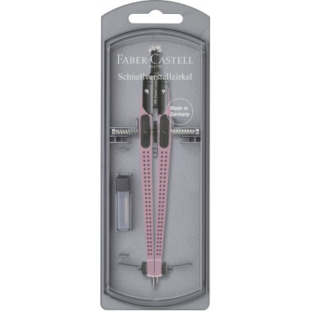Compas quick-set grip rose faber-castell