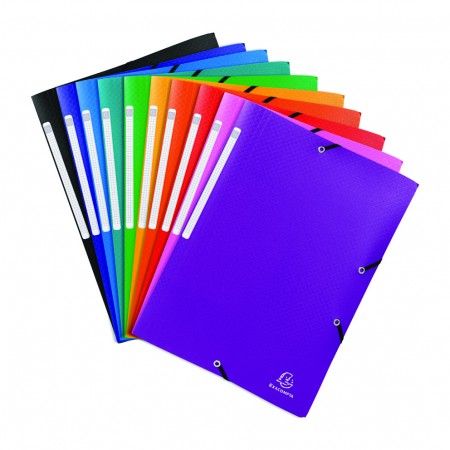 Mapa plastic cu elastic si etich cotor a4 albastra exacompta Mapa plastic cu elastic si etich cotor a4 albastra exacompta