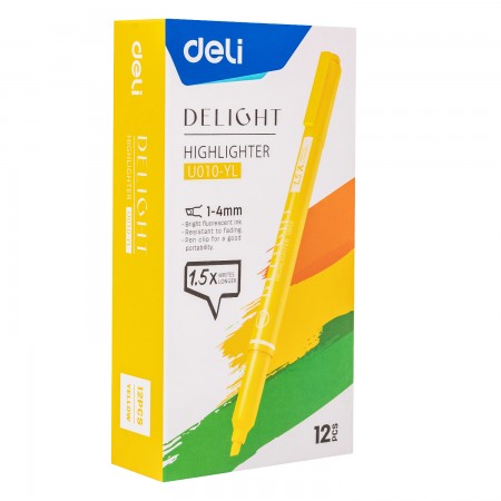 Textmarker slim galben deli