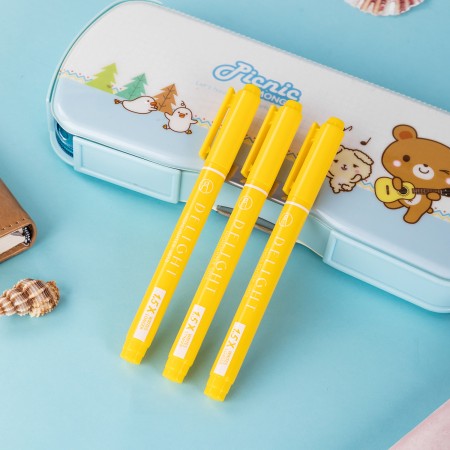 Textmarker slim galben deli