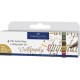 Pitt artist pen caligrafic set 4 buc color faber-castell