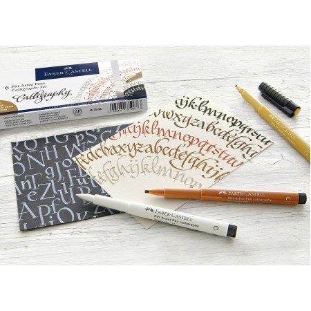 Pitt artist pen set caligrafic 6 buc faber-castell