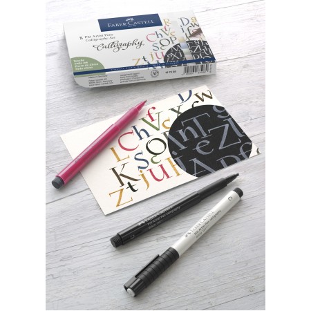 Pitt artist pen set caligrafic 8 buc faber-castell Pitt artist pen set caligrafic 8 buc faber-castell