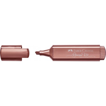 Textmarker rosu metalizat 1546 faber-castell