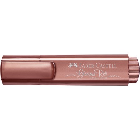 Textmarker rosu metalizat 1546 faber-castell